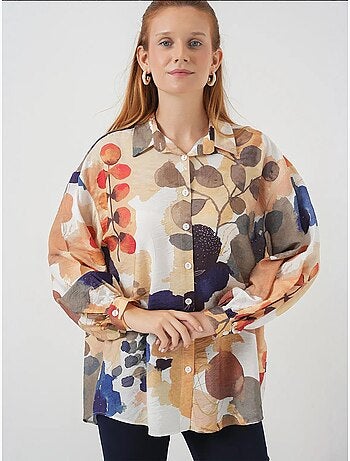 Chemise boutonnée à fleurs oversize bdart