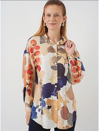 Chemise boutonnée à fleurs oversize bdart