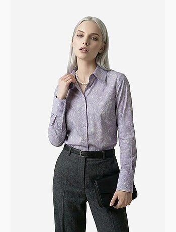 Chemise boutonnée à imprimé abstrait ma mode my fashion