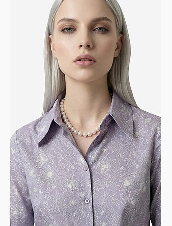 Chemise boutonnée à imprimé abstrait ma mode my fashion