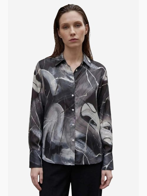 Chemise boutonnée à imprimé abstrait ma mode my fashion - Kiabi Chemise boutonnée à imprimé abstrait ma mode my fashion - Kiabi