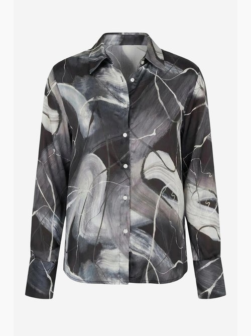 Chemise boutonnée à imprimé abstrait ma mode my fashion - Kiabi Chemise boutonnée à imprimé abstrait ma mode my fashion - Kiabi