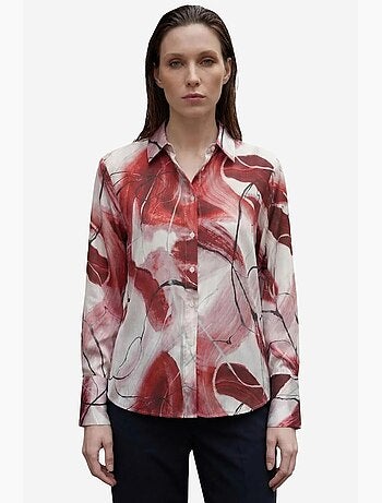 Chemise boutonnée à imprimé abstrait ma mode my fashion