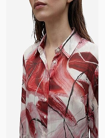 Chemise boutonnée à imprimé abstrait ma mode my fashion