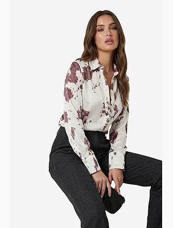 Chemise boutonnée à imprimé abstrait ma mode my fashion