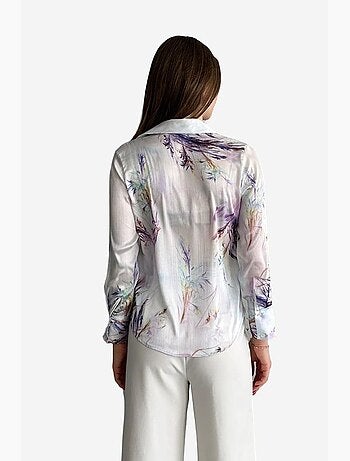 Chemise boutonnée à imprimé abstrait texturé my fashion