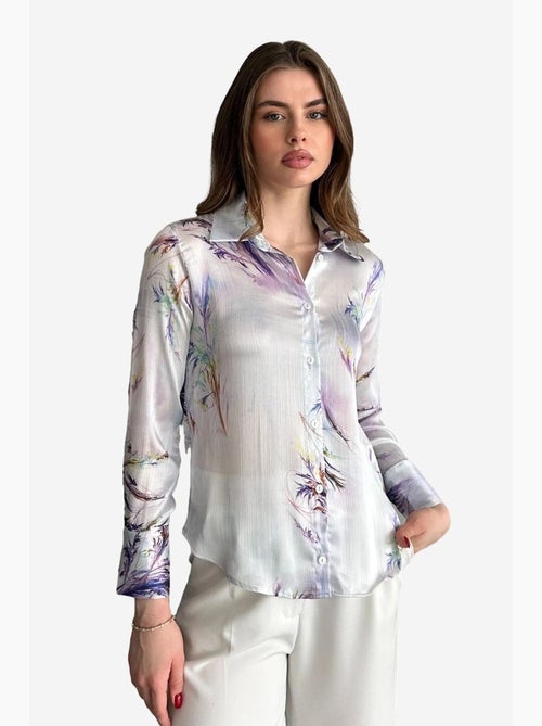 Chemise boutonnée à imprimé abstrait texturé my fashion - Kiabi Chemise boutonnée à imprimé abstrait texturé my fashion - Kiabi