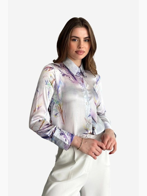 Chemise boutonnée à imprimé abstrait texturé my fashion - Kiabi Chemise boutonnée à imprimé abstrait texturé my fashion - Kiabi