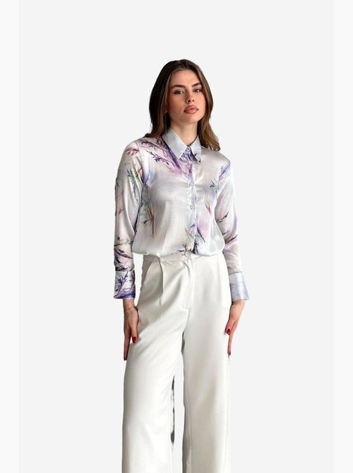 Chemise boutonnée à imprimé abstrait texturé my fashion - Kiabi Chemise boutonnée à imprimé abstrait texturé my fashion - Kiabi