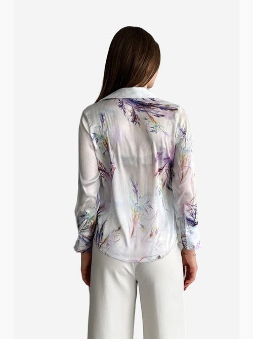 Chemise boutonnée à imprimé abstrait texturé my fashion - Kiabi Chemise boutonnée à imprimé abstrait texturé my fashion - Kiabi