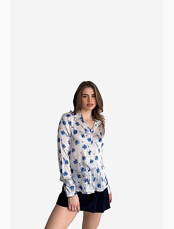 Chemise boutonnée à imprimé floral ma mode my fashion