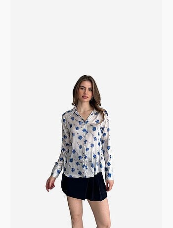 Chemise boutonnée à imprimé floral ma mode my fashion