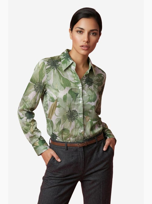 Chemise boutonnée à imprimé floral ma mode my fashion - Kiabi Chemise boutonnée à imprimé floral ma mode my fashion - Kiabi