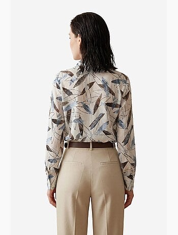 Chemise boutonnée à imprimé tropical my fashion