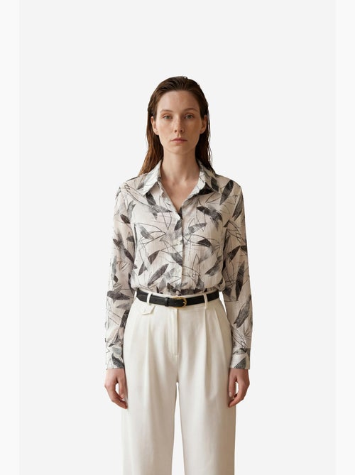 Chemise boutonnée à imprimé tropical my fashion - Kiabi Chemise boutonnée à imprimé tropical my fashion - Kiabi