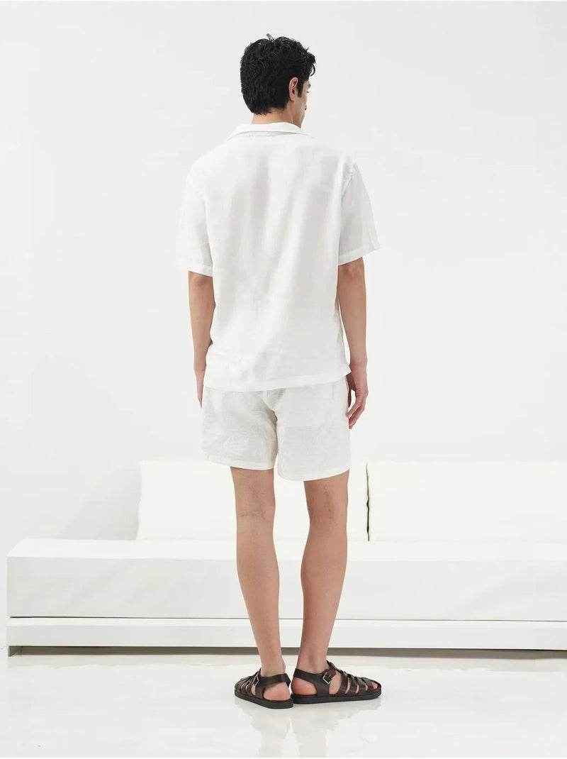 Chemise boutonnée à manches courtes giesto Blanc - Kiabi