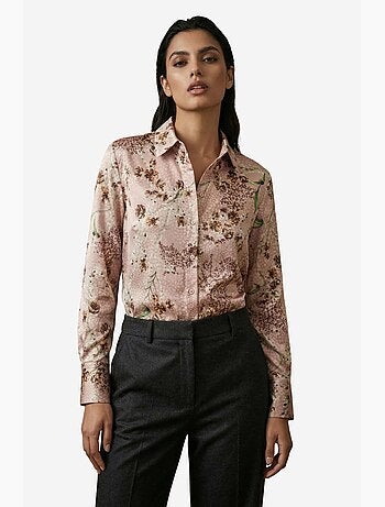 Chemise boutonnée à manches longues à imprimé floral my fashion