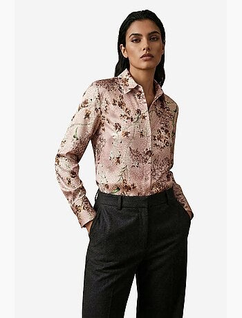 Chemise boutonnée à manches longues à imprimé floral my fashion