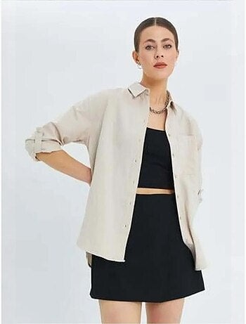 Chemise boutonnée à manches longues avec poche mixray