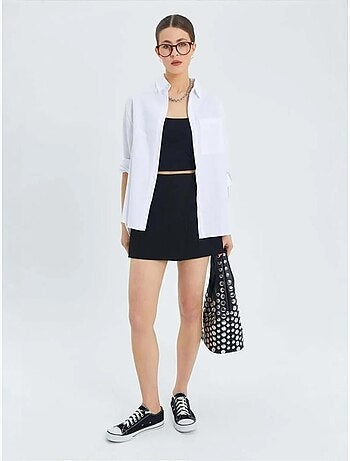 Chemise boutonnée à manches longues avec poche mixray