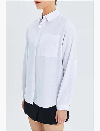 Chemise boutonnée à manches longues avec poche mixray