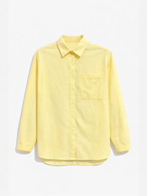 Chemise boutonnée à manches longues avec poche mixray - Kiabi Chemise boutonnée à manches longues avec poche mixray - Kiabi