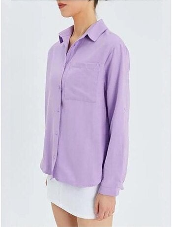 Chemise boutonnée à manches longues avec poche mixray