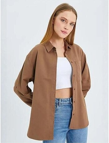 Chemise boutonnée à manches longues avec poche mixray