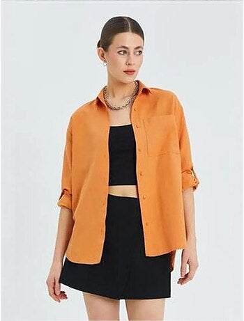 Chemise boutonnée à manches longues avec poche mixray