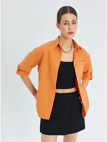 Chemise boutonnée à manches longues avec poche mixray