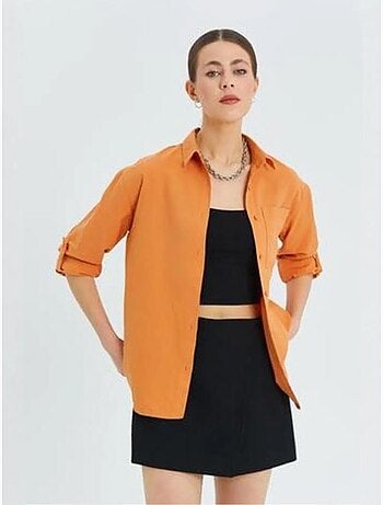 Chemise boutonnée à manches longues avec poche mixray