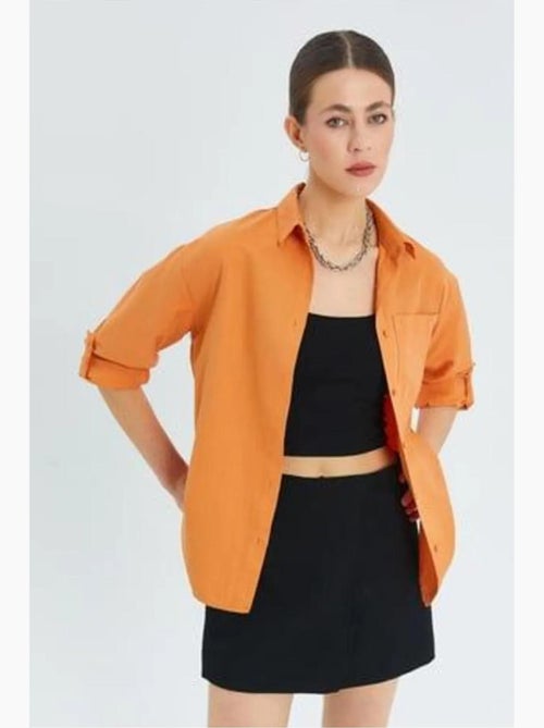 Chemise boutonnée à manches longues avec poche mixray - Kiabi Chemise boutonnée à manches longues avec poche mixray - Kiabi
