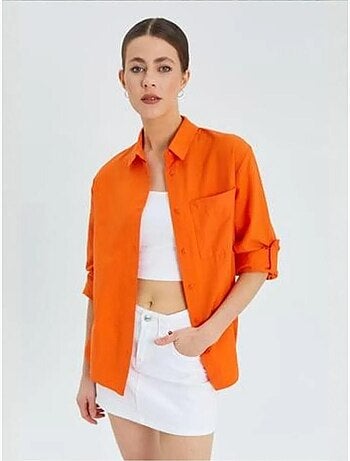 Chemise boutonnée à manches longues avec poche mixray