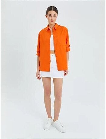 Chemise boutonnée à manches longues avec poche mixray