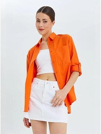 Chemise boutonnée à manches longues avec poche mixray