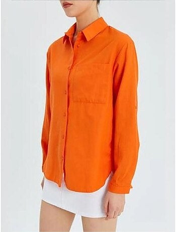 Chemise boutonnée à manches longues avec poche mixray