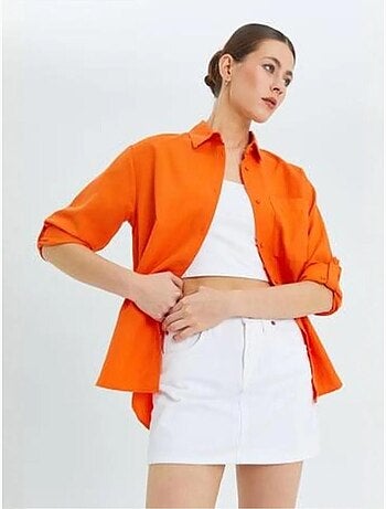 Chemise boutonnée à manches longues avec poche mixray