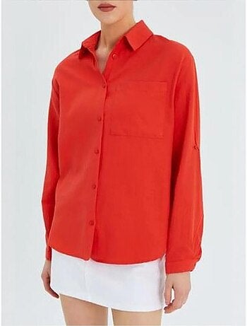 Chemise boutonnée à manches longues avec poche mixray