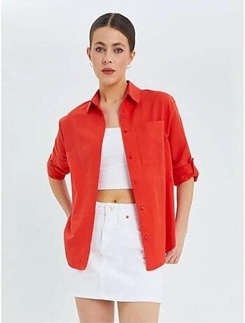 Chemise boutonnée à manches longues avec poche mixray
