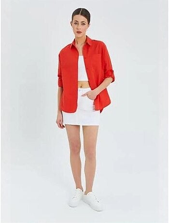 Chemise boutonnée à manches longues avec poche mixray