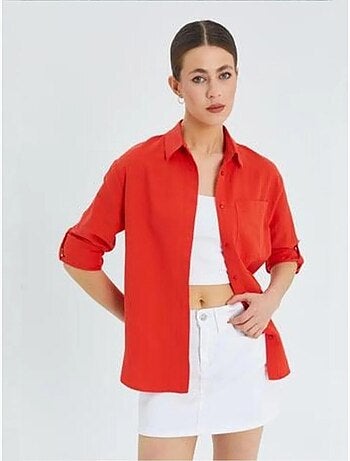 Chemise boutonnée à manches longues avec poche mixray
