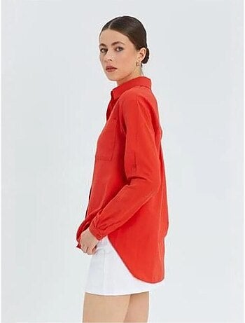 Chemise boutonnée à manches longues avec poche mixray