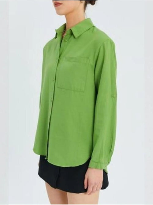 Chemise boutonnée à manches longues avec poche mixray - Kiabi Chemise boutonnée à manches longues avec poche mixray - Kiabi