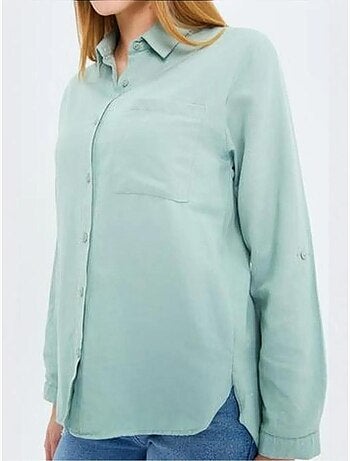 Chemise boutonnée à manches longues avec poche mixray