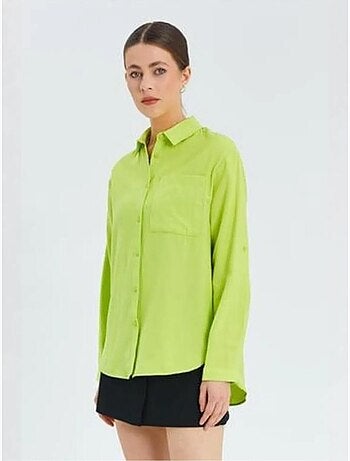 Chemise boutonnée à manches longues avec poche mixray