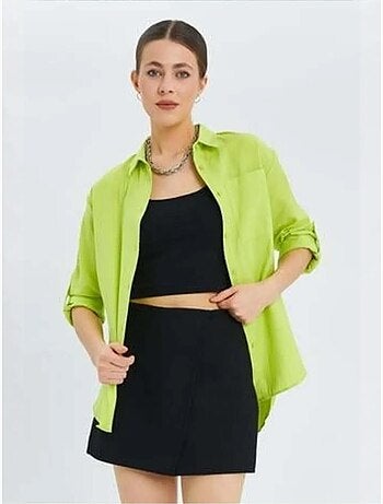 Chemise boutonnée à manches longues avec poche mixray