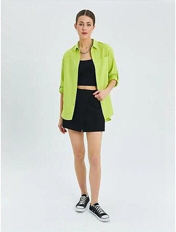 Chemise boutonnée à manches longues avec poche mixray