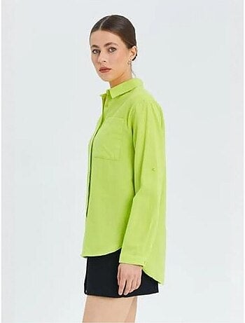 Chemise boutonnée à manches longues avec poche mixray