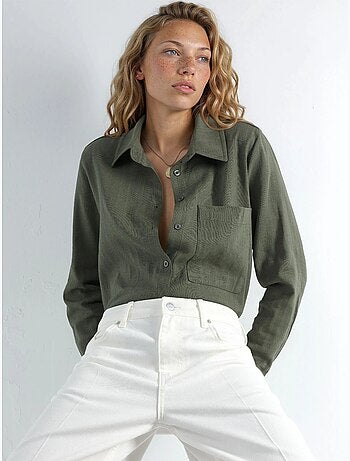 Chemise boutonnée à manches longues coupe confortable