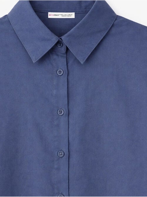 Chemise boutonnée à manches longues en coton mixray - Kiabi Chemise boutonnée à manches longues en coton mixray - Kiabi
